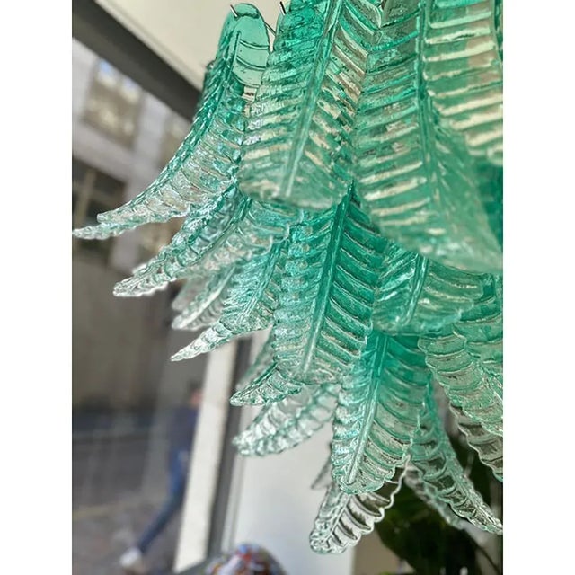 Scenographic Green Felci Murano Glass Style Chandelier by Simoeng For Sale - Image 6 of 9