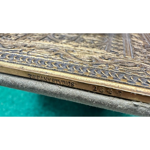 Bronze Tiffany Studios New York 1646 Venetian Bronze Blotter Rocker Paperweight Desk For Sale - Image 8 of 18