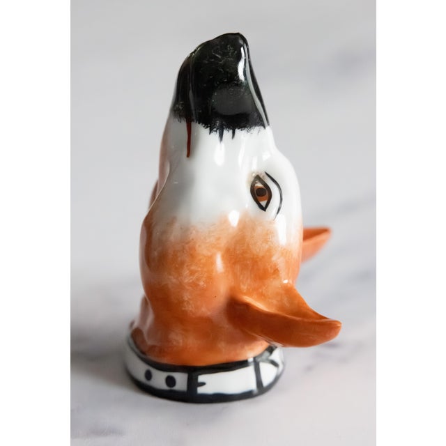 Late 19th Century 19th Century English Staffordshire Equestrian Fox Stirrup Cup For Sale - Image 5 of 10