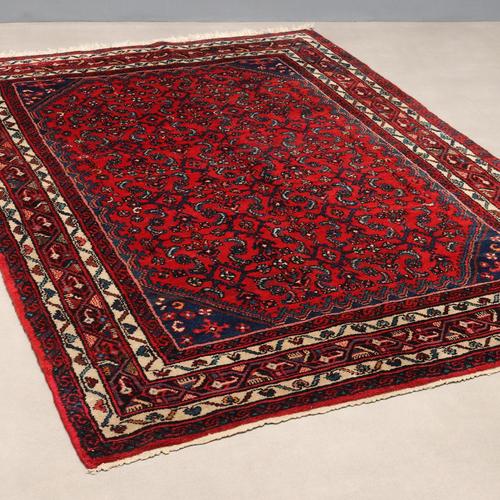 Red Antique Hosseimbad Heavy Knot Rug in Cotton and Wool For Sale - Image 8 of 8