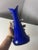 Shark Fin Vase in Blue Glass by HSG Tarnowiec For Sale - Image 3 of 11