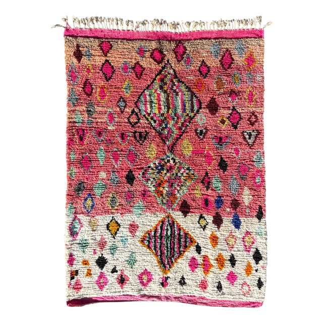 Moroccan Boujad Wool Rug, 1990 For Sale