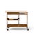 Paul McCobb for Calvin Irwin Collection Mid Century Travertine, Brass and Mahogany Bar Cart This bar cart measures: 36.5...
