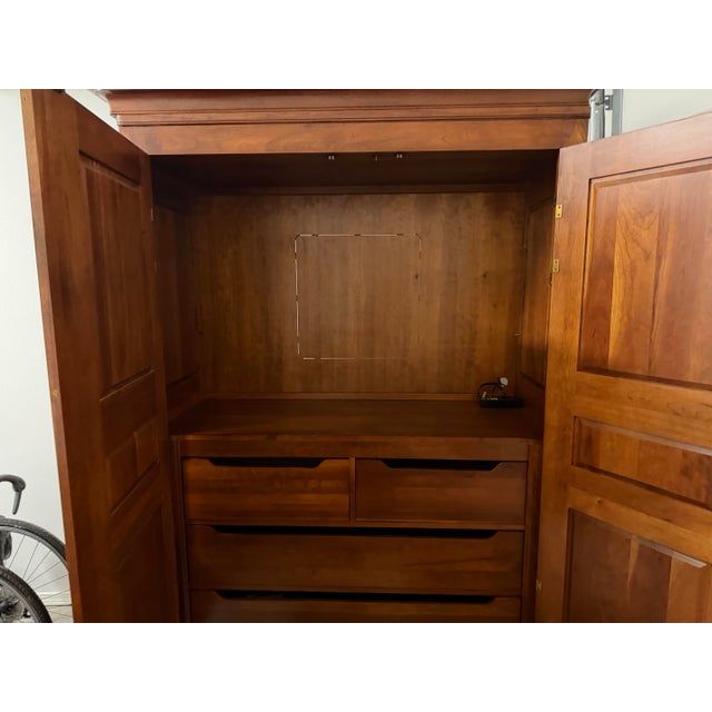 Henredon Regency Collection Solid Cherry Armoire For Sale - Image 9 of 12