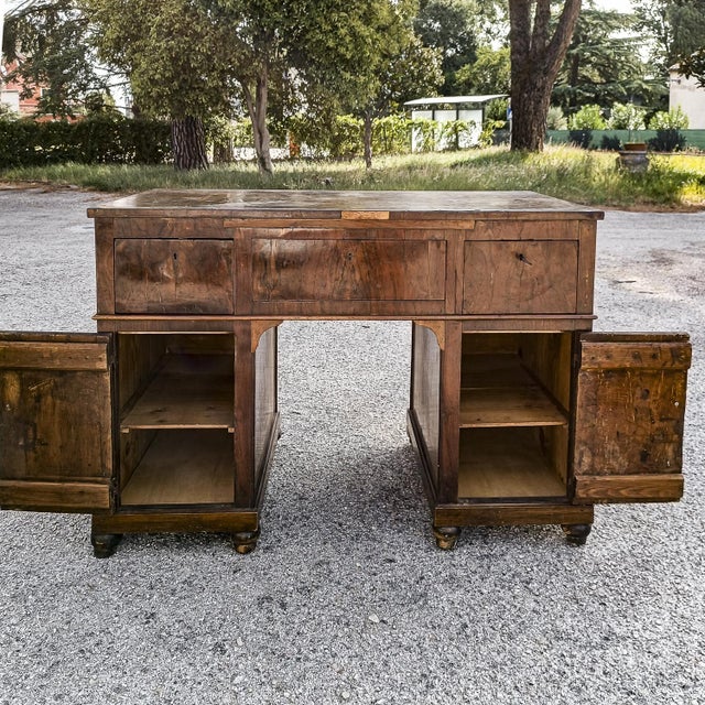 Brown Desk in Walnut, 19th Century For Sale - Image 8 of 10