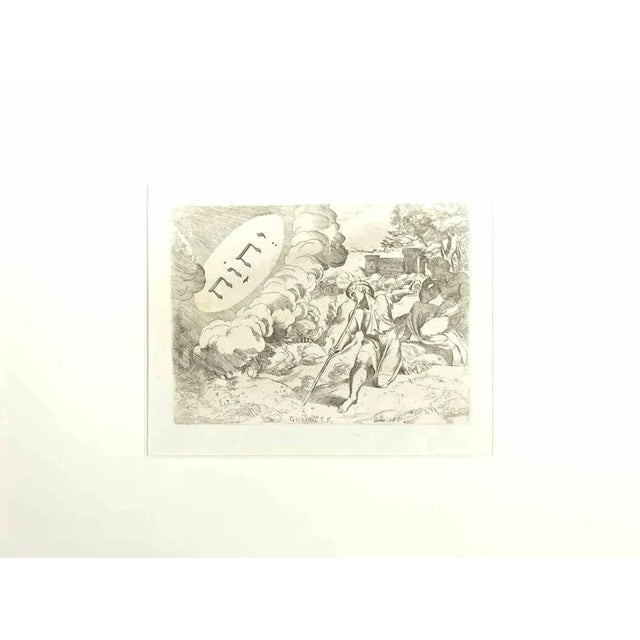 Giovanni Lanfranco, Genesis 31, Old Testament Story, Etching, 1607 For Sale - Image 3 of 3