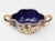 Traditional Vintage Italian Pottery Decorative Handled Bowl in Navy With Gold Decoration For Sale - Image 3 of 15