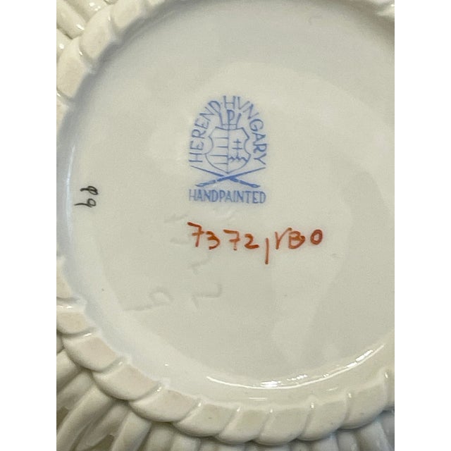 Herend Herend Queen Victoria Reticulated Porcelain Basket For Sale - Image 4 of 5
