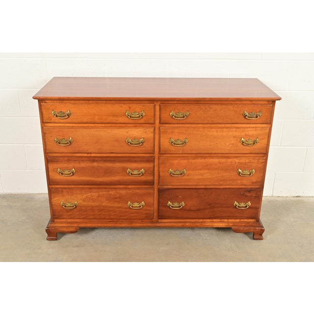A gorgeous Georgian, Chippendale, or American Colonial style eight-drawer double dresser By L. & J.G. Stickley USA, Circa...
