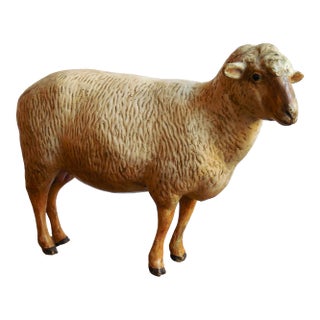 Antique 1930s Zoological Sheep Figurine / Model Used in School For Sale