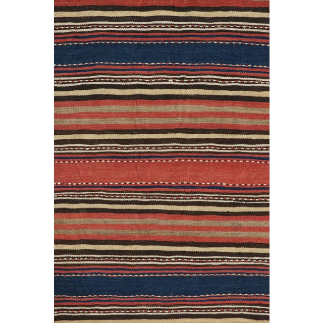 Tribal 1950s Vintage Quchan Persian Kilim in Polychromatic Stripes by Rug & Kilim For Sale - Image 3 of 8