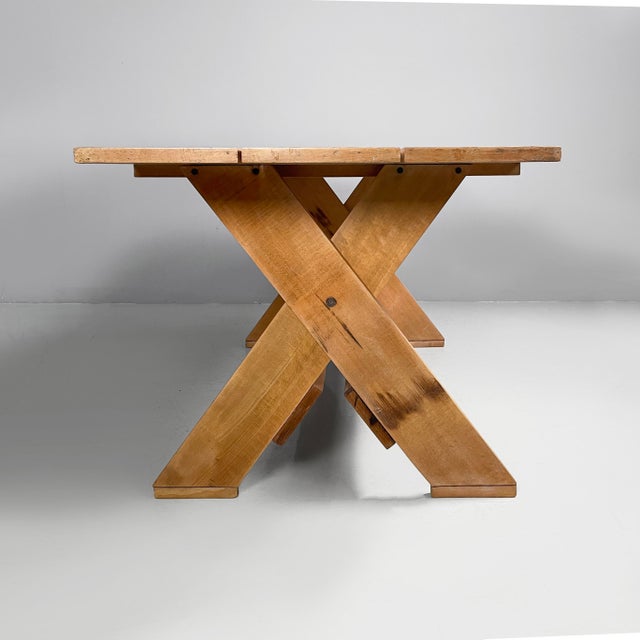 Cassina Italian Modern Wood Crate Dining Table by Gerrit Rietveld for Cassina, 1980s For Sale - Image 4 of 18
