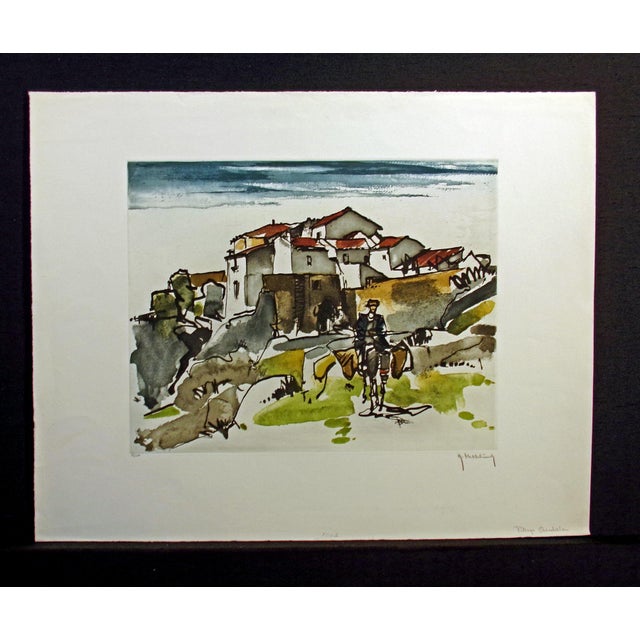 Vintage Aquatint Etching by Roger Hebbelinck Hand signed, titled and numbered by the artist in pencil unframed Limited...