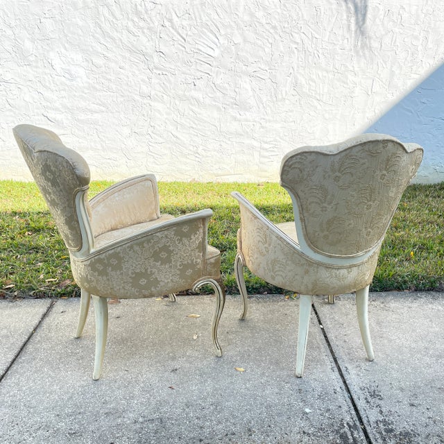 Hollywood Regency 1940s Tulip Chairs by Grosfeld House - a Pair For Sale - Image 3 of 10