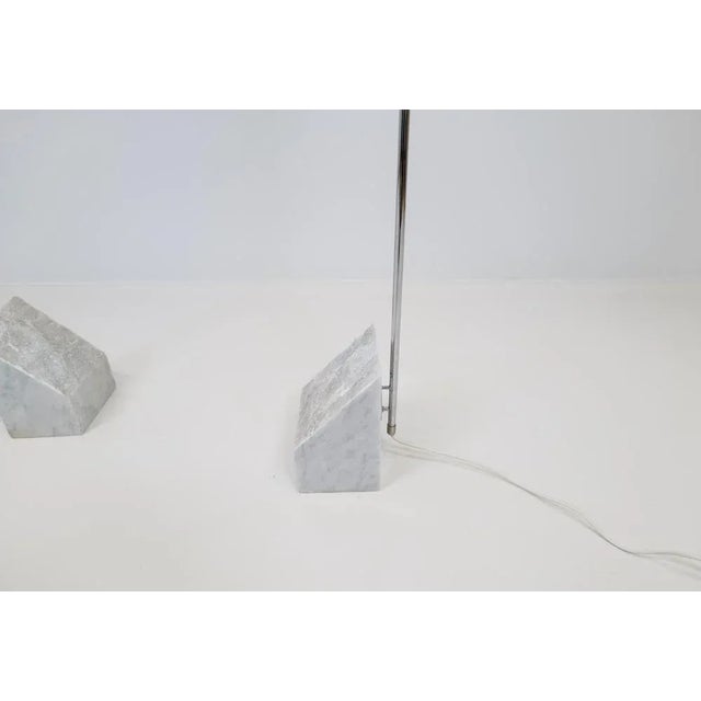 Mid-Century Marble & Steel Floor Lamps from Bergboms, 1970s, Sweden, Set of 2 For Sale - Image 6 of 13