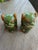 Ceramic Mid Century Petite Green Glazed Bisque Foo Dogs, a Pair For Sale - Image 7 of 8