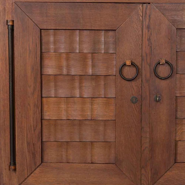 1940s French Woven Wood Bar Cabinet For Sale - Image 10 of 14