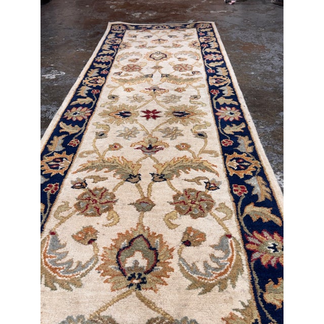2010s 2ft 7in × 9ft Jaunty Legacy Collection Le-75 Wheat Wool Runner Rug For Sale - Image 5 of 12