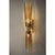 Elegant wall sconce in amber murano glass made in brunish- brunito metal frame. for classical and modern interiors, a...