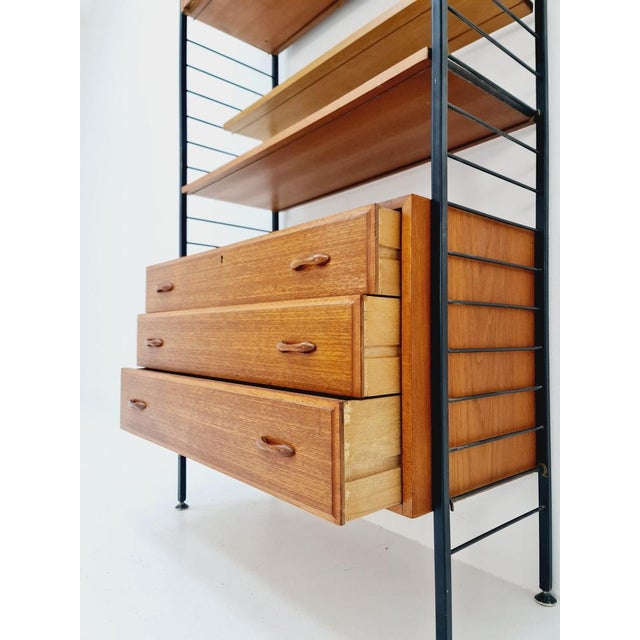 Vintage Free Standing Modular Unit Shelving System by Staples Ladderax, 1960s For Sale - Image 4 of 12