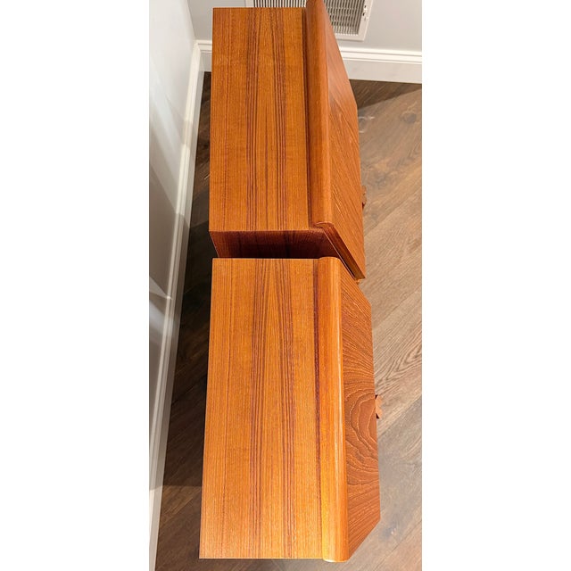 Vintage Danish Modern Teak Nightstands – Pair by Nordisk Andels-Eksport (Denmark), A Pair For Sale - Image 9 of 17