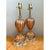 Tangerine Vintage Murano Glass Lamps With Lucite Bases - Pair For Sale - Image 8 of 12