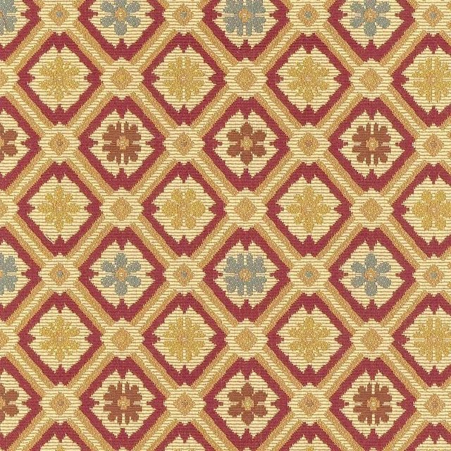 Sample - Schumacher Savonnerie Tapestry Fabric in Garnet For Sale