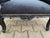 French Late 20th French Louis XVI Black Beech Velvet Bench For Sale - Image 3 of 7