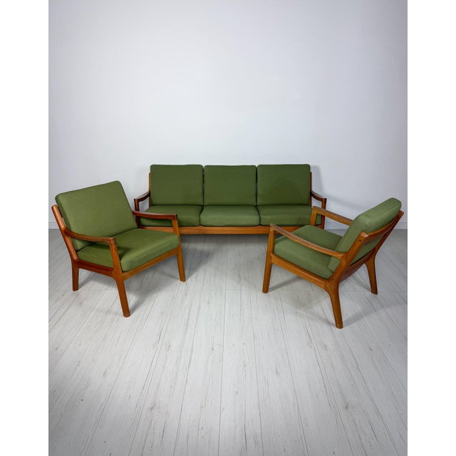Senator Three-Seater Sofa and Lounge Chairs in Teak by Ole Wanscher for France & Søn, 1960s, Set of 3 For Sale - Image 13 of 13