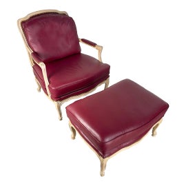 Example of Red Leather Accent Chairs