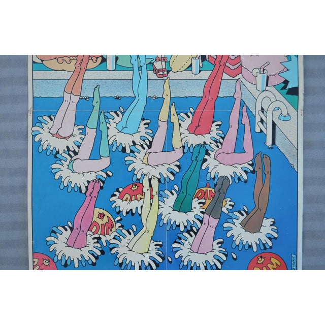 1970s Bob Lawrie for Dim French Pop Art Fashion Advertising Poster For Sale - Image 6 of 8