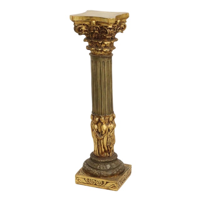 Baroque Style Gilt Resin Column, 20th Century For Sale - Image 5 of 17
