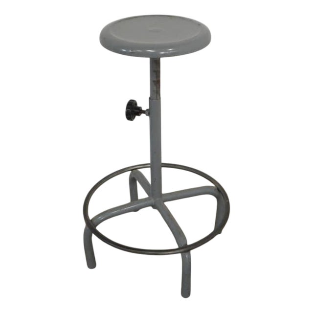 Vintage Iron Stool, 1970 For Sale