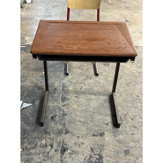 Vintage School Desk with Chair, 1980s, Set of 2 For Sale - Image 3 of 7