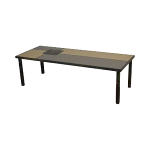 Raymond Mathis Tutto Metal Design Studio Crafted Iron & Stone Tile Top Coffee Table
