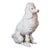 Vintage Regency White Glazed Ceramic Sitting Poodle, Italy 1960's For Sale