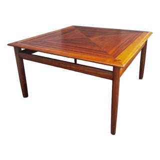 Mid Century Modern Coffee Table With Butterfly Joint | ‘Parallel’ Collection by Barney Flagg for Drexel Furniture For Sale