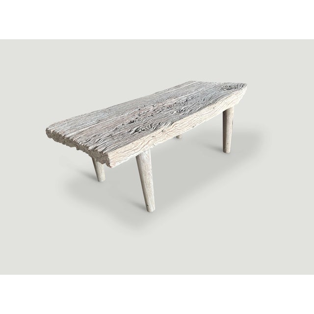 Andrianna Shamaris St. Barts Teak Wood Coffee Table or Bench For Sale - Image 14 of 18