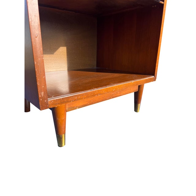 Mid Century Modern Vintage Single Nightstand With Drawer Nicely designed. Great single nightstand with storage. *Excuse...