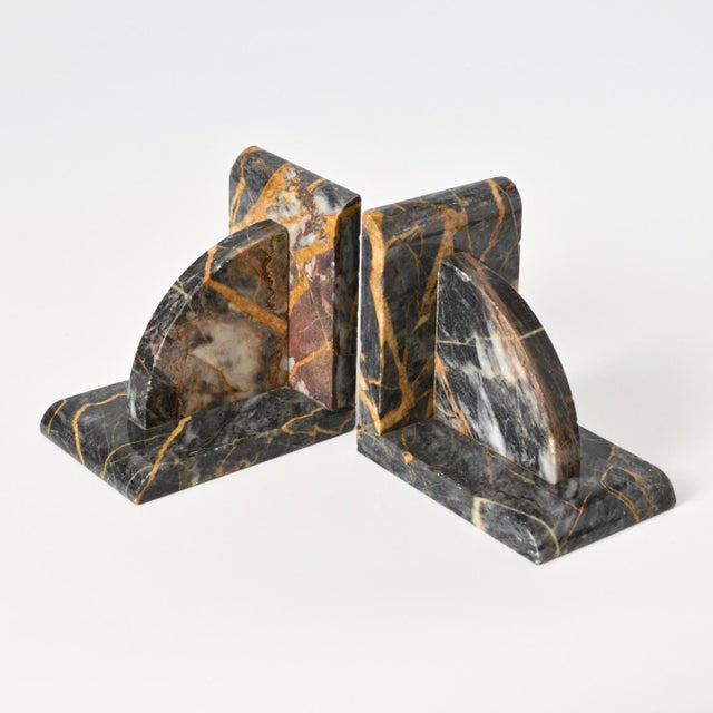 Art Deco Grey Marble Bookends, 1930s, Set of 2 For Sale - Image 9 of 10