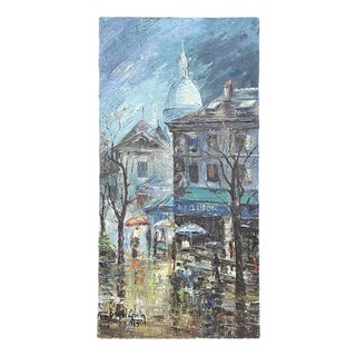 Benoît Gebelin, A District of Paris, 1960s, Oil on Canvas For Sale