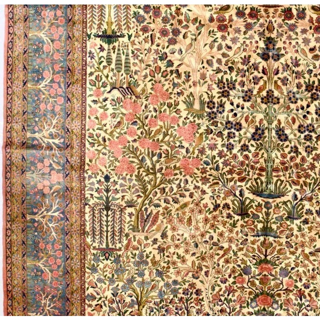 Persian Antique Kashan Rug 11'2'' X 15'1'' For Sale - Image 3 of 10