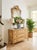 Vintage Tropical Rattan & Bamboo 3-Drawer Dresser With Sunburst Motif For Sale - Image 11 of 12