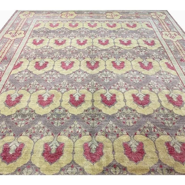 Handwoven Arts and Crafts Style Area Rug 8’10” X 11’10” For Sale - Image 10 of 12
