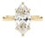 Igi Cert. 3 Carat Marquise Lab Diamond Hidden Halo Engagement Ring, Size 8 For Sale