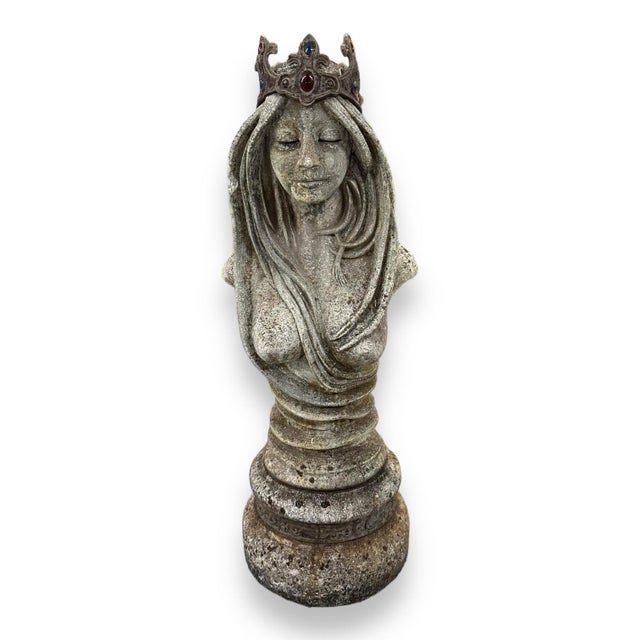 Art Deco Vintage Bust of Guinevere For Sale - Image 3 of 6