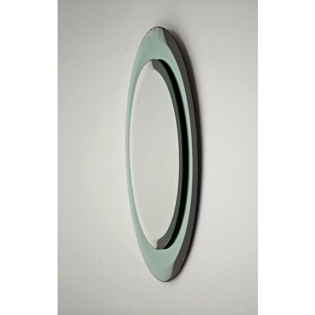 Round Crystal Wall Mirror attributed to Cristal Art, Italy, 1970s For Sale - Image 12 of 15