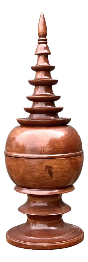 Vintage Turned Wood Spire Box