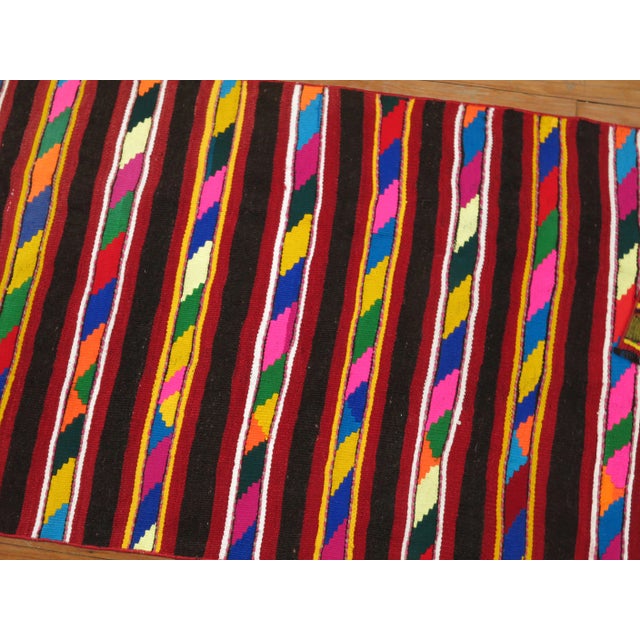 Textile Vintage Bright Hand-Knotted Kilim - 2'10" x 5'10" For Sale - Image 7 of 8