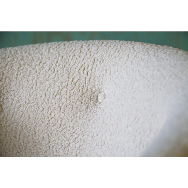 1960s Milo Baughman for Thayer Coggin Rosewood and Heavy Boucle Swivel Chairs For Sale - Image 10 of 14